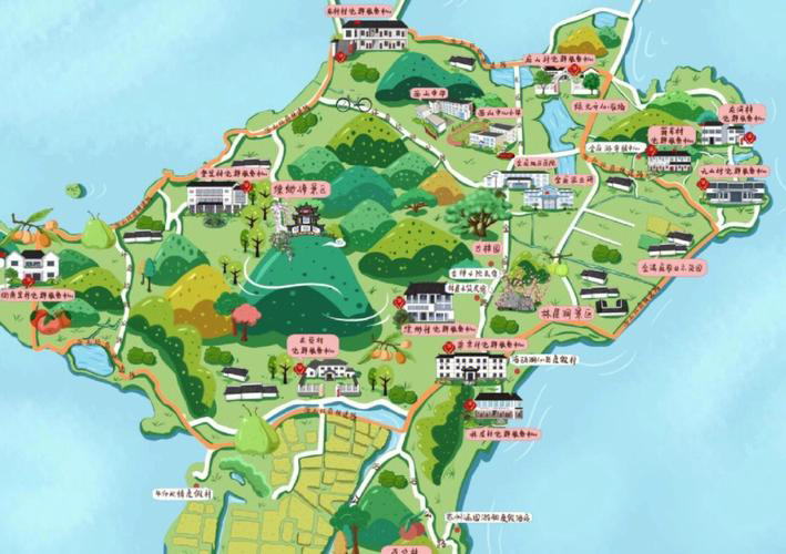 礼县手绘地图旅游的独特视角