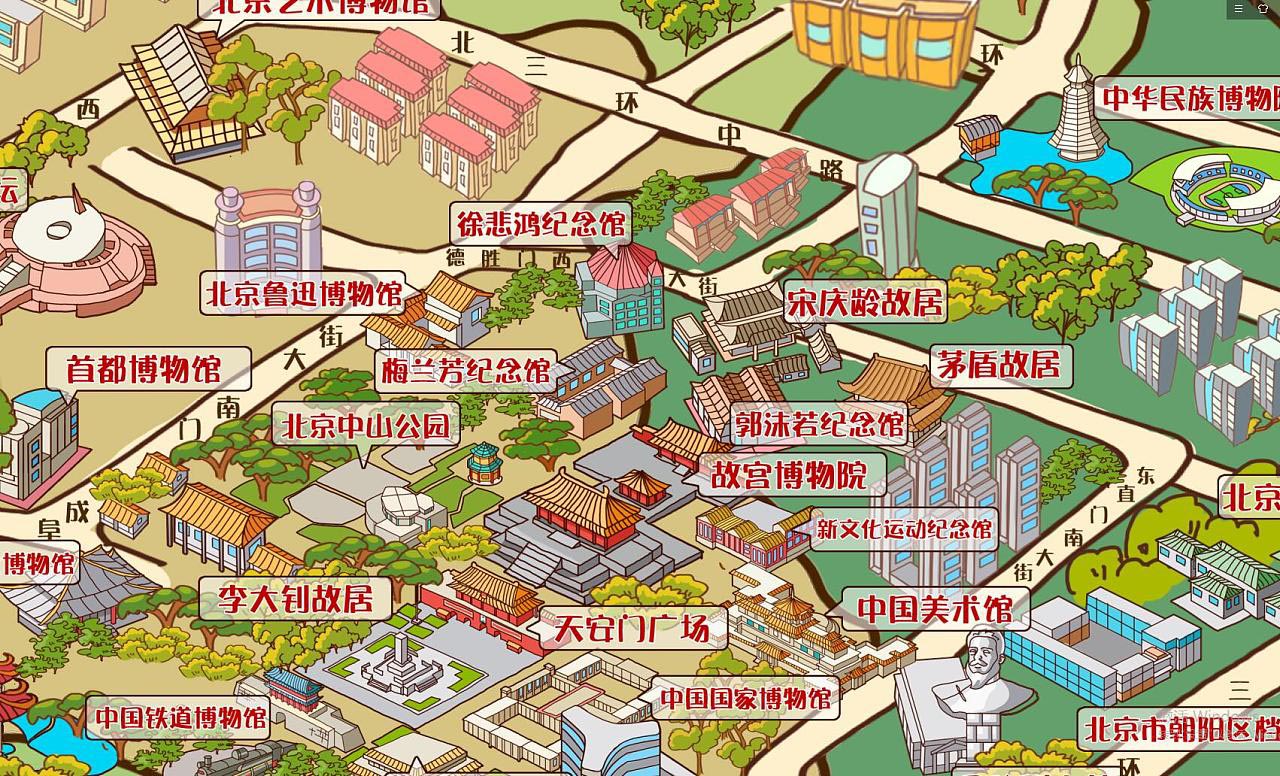 礼县手绘地图景区的文化印记